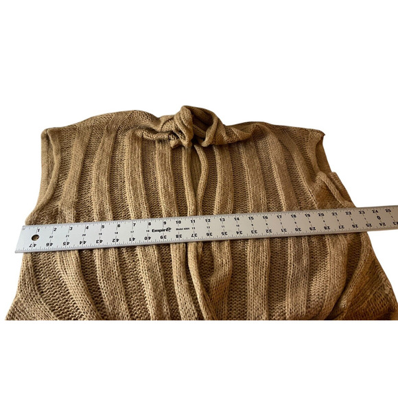 Dots Women's 3X Brown Open Front Draped Cardigan Sweater Acrylic Winter - Picture 5 of 12